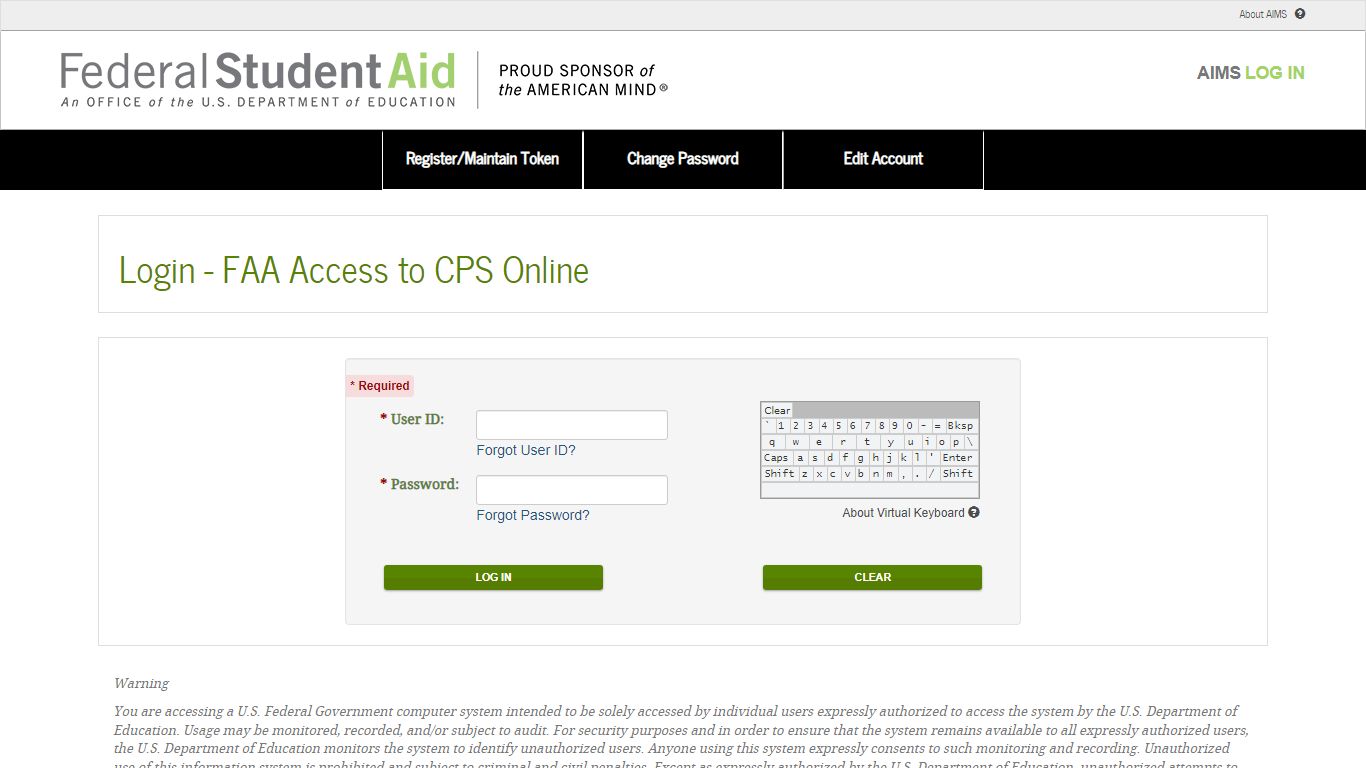 Login - FAA Access to CPS Online - Federal Student Aid